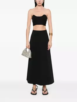 Укороченный топ из вуали Philosophy Di Lorenzo Serafini, черный