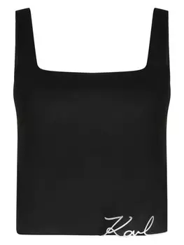 Укороченный топ K/signature Karl Lagerfeld, черный