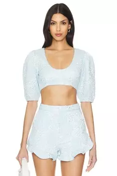 Укороченный топ кало Camila Coelho, голубой