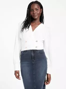 Укороченный топ Kasey Guess Factory, цвет pure white