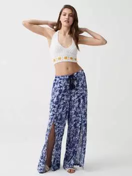 Укороченный топ крючком с цветочной вышивкой B.Angel, цвет optical white