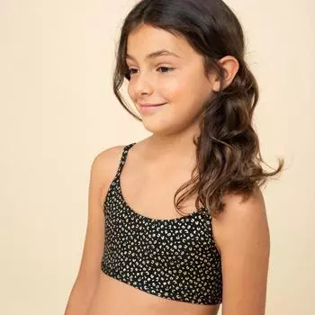 Укороченный топ купальника Decathlon Olaian, черный