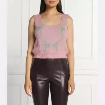 Укороченный топ Laurie с добавлением шерсти Pinko, розовый