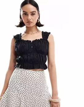 Укороченный топ Levi's Broderie черного цвета