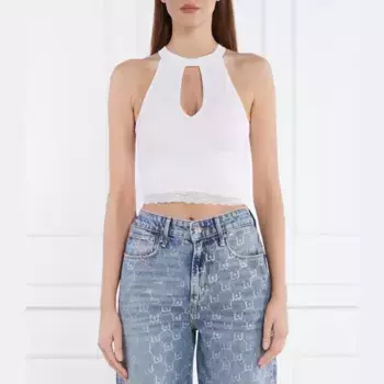 Укороченный топ Lila Guess, белый