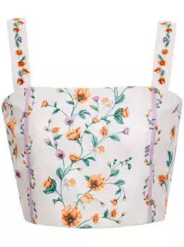 Укороченный топ Luciana Chineses AGUA BY AGUA BENDITA, белый