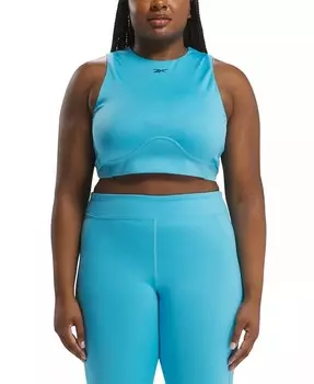 Укороченный топ Lux Contour больших размеров Reebok, синий