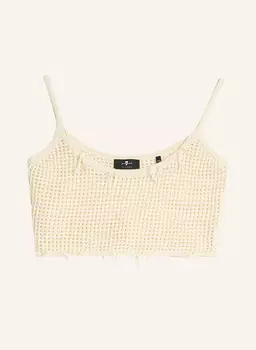 Укороченный топ-майка 7 For All Mankind, экрю