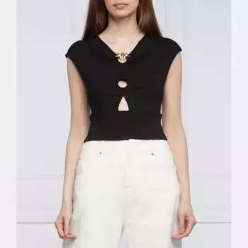 Укороченный топ Marostica Pinko, черный