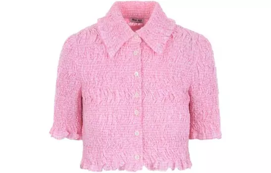 Укороченный топ Miu Miu, розовый