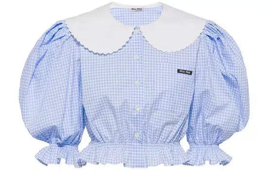 Укороченный топ Miu Miu, синий