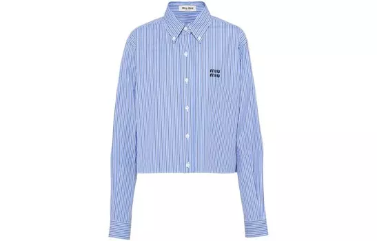 Укороченный топ Miu Miu, синий