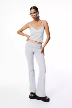 Укороченный топ на бретелях H&M, серый