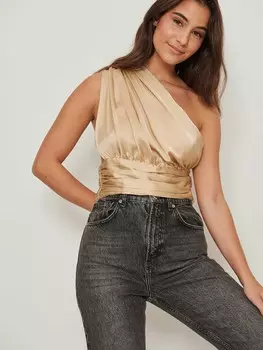 Укороченный топ NA-KD Top, золотой