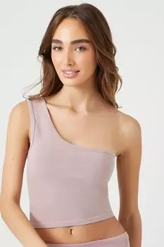Укороченный топ на одно плечо Forever 21, фиолетовый