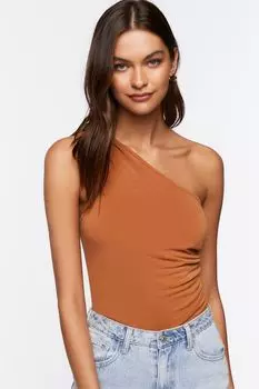 Укороченный топ на одно плечо со сборками Forever 21