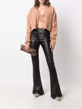 Укороченный топ Nanushka, бежевый