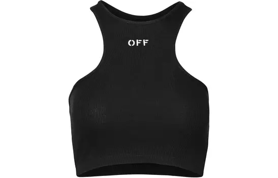 Укороченный топ Off-Stamp Ribbed Off-White