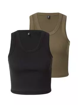 Укороченный топ ONLY Top VILLA, цвет olive/black