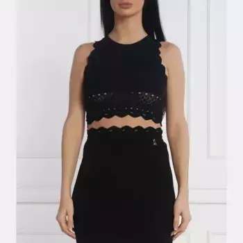 Укороченный топ Patrizia Pepe, черный