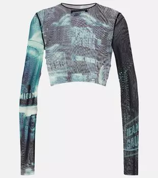 Укороченный топ Pigalle Jean Paul Gaultier, синий