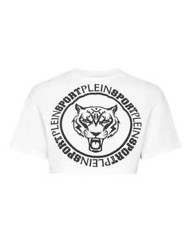 Укороченный топ Plein Sport Top, белый