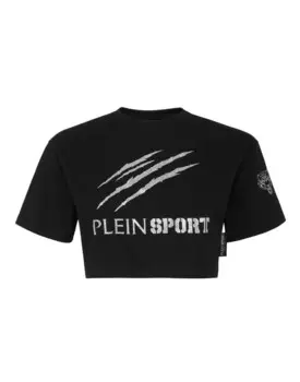 Укороченный топ Plein Sport Top Scratch, черный