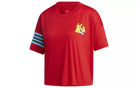 Укороченный топ Pokemon X женский светло-алый Adidas