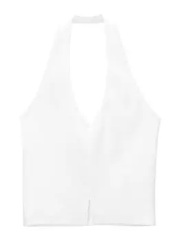 Укороченный топ Pull&Bear Top, белый