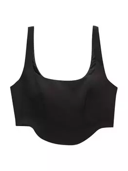 Укороченный топ Pull&Bear Top, черный