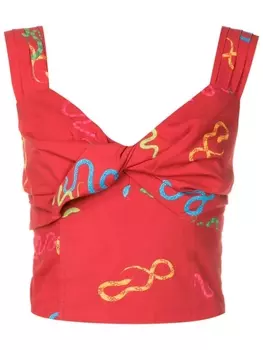 Укороченный топ Retorcido с принтом Isolda, красный