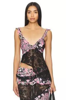 Укороченный топ розалин For Love & Lemons, черный