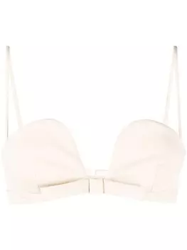 Укороченный топ с бантом Blanca Vita, нейтральный цвет