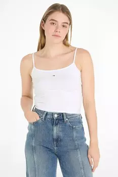 Укороченный топ с бретелями Tommy Jeans, белый