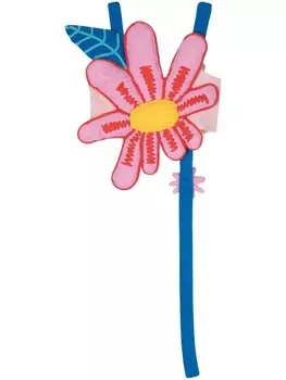 Укороченный топ с цветочной аппликацией Mira Mikati, розовый