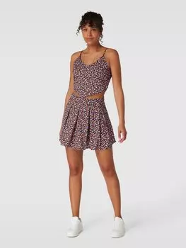 Укороченный топ с цветочным узором по всей поверхности, модель «RUE» Noisy May, черный