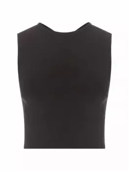 Укороченный топ с кристаллами Alice+Olivia, черный