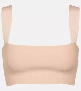 Укороченный топ с квадратным вырезом Victoria Beckham, розовый