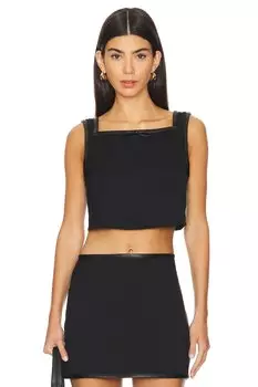 Укороченный топ с квадратным вырезом Weworewhat, черный