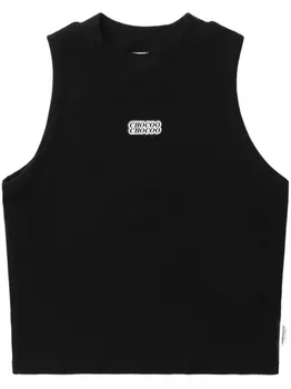 Укороченный топ с логотипом CHOCOOLATE, черный