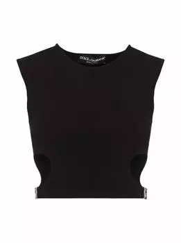 Укороченный топ с логотипом Dolce&Gabbana
