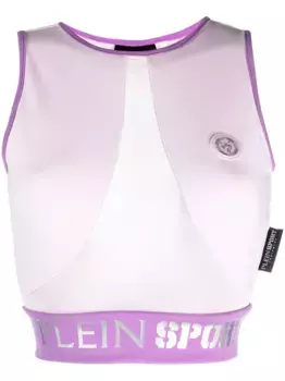 Укороченный топ с логотипом Plein Sport, фиолетовый