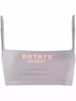 Укороченный топ с логотипом ROTATE BIRGER CHRISTENSEN, серый