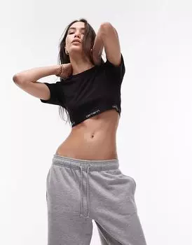 Укороченный топ с надписью черного цвета Carhartt WIP