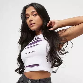 Укороченный топ с несколькими вырезами Sixth June, цвет lila