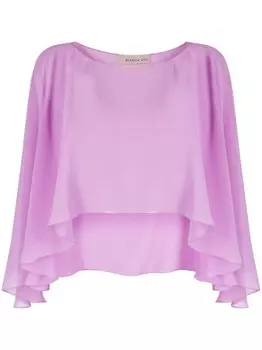 Укороченный топ с оборками Blanca Vita, розовый