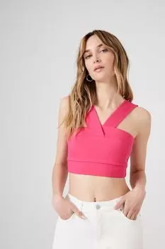 Укороченный топ с перекрещиванием Forever 21, розовый