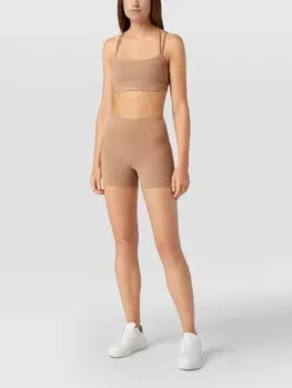 Укороченный топ с перекрестной спинкой Review, серо-коричневый