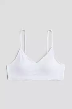 Укороченный топ с подкладкой H&M, белый