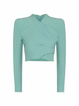 Укороченный топ с подплечниками Balmain